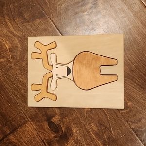 Manhattan Toy Co 4 pc Wooden Deer Puzzle